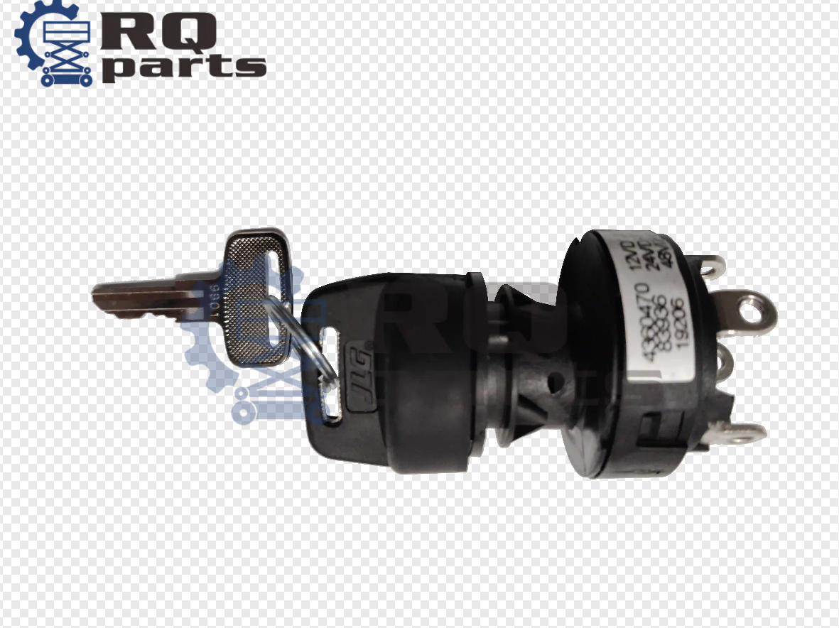 Replacement JLG Ignition Switch Assembly 4360470 with Two Keys for 1930ES Scissor Lift and 1250AJP Boom Lift Ground Control Panel