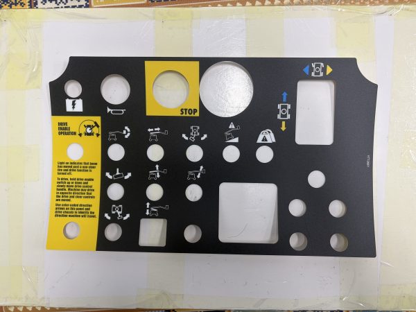 Genie 43036 platform control panel decal for boom lift